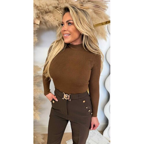 MILEY TURTLE BASIC RIB TOP 18002 CHOCO