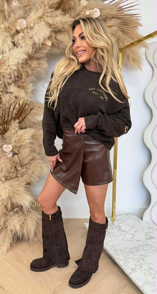 LOS ANGELES WEST SWEAT AM838 CHOCO