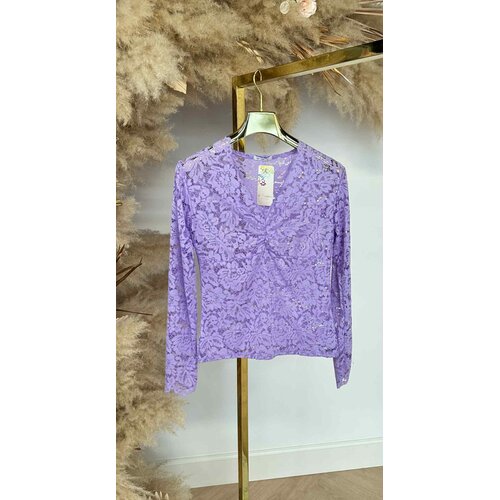 DONNA ALL OVER LACE TOP LILA