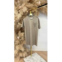 POCKET CIRCLE DRESS BEIGE/TAUPE
