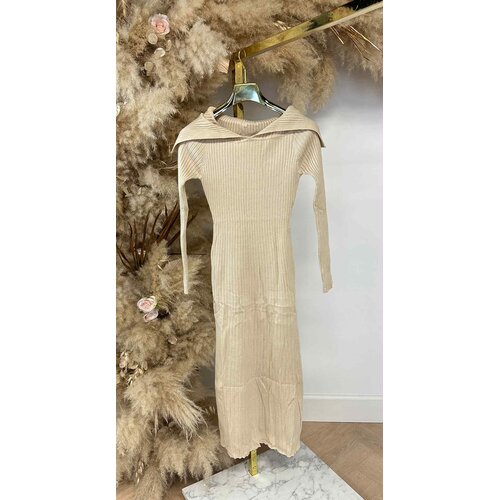 KRAAG RIB DRESS 91022 BEIGE