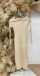 KRAAG RIB DRESS 91022 BEIGE