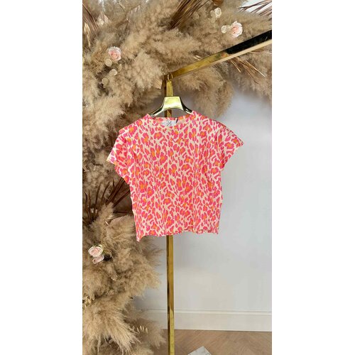 JS OVERSIZED LEO SHIRT TS890 FLUOPINK