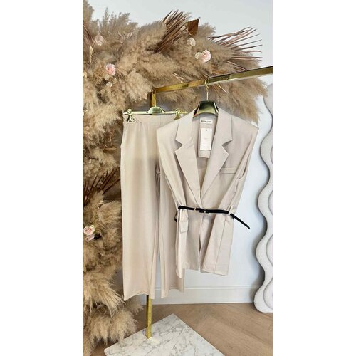 GILET + BELT SET LIGHT BEIGE