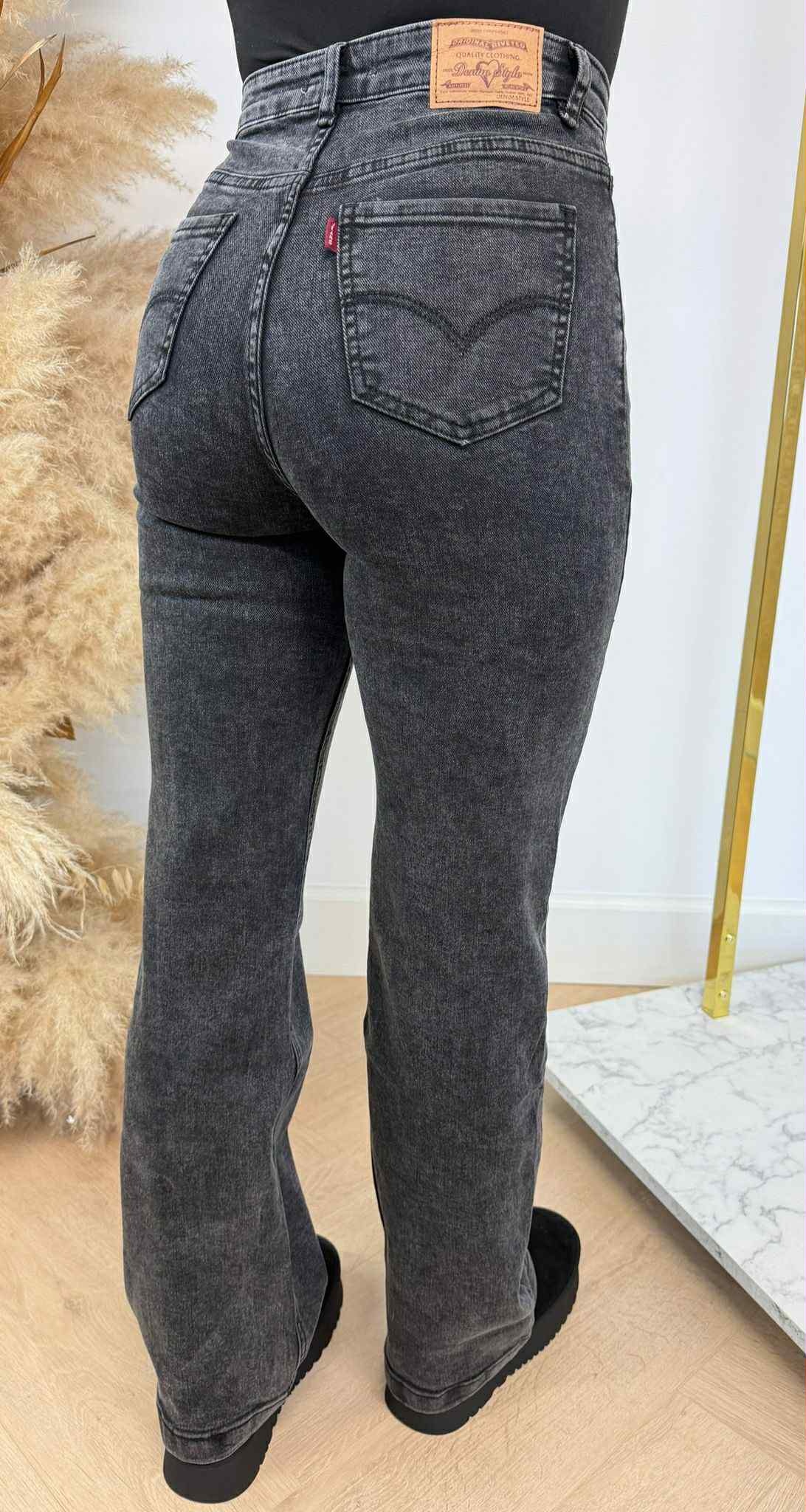 FLARED JEANS 6336 DARKGREY