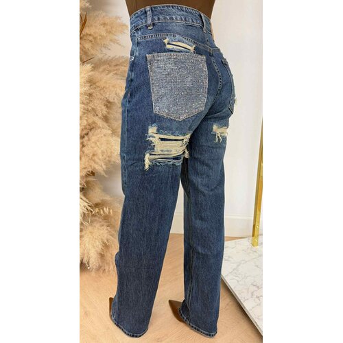 GLITTER POCKET JEANS T63-2 DENIMBLUE GLITTER POCKET JEANS T63-2 DENIMBLUE
