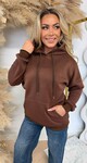 BASIC FLEECE HOODIE 898101 CHOCO BASIC FLEECE HOODIE 898101 CHOCO