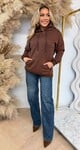 BASIC FLEECE HOODIE 898101 CHOCO BASIC FLEECE HOODIE 898101 CHOCO