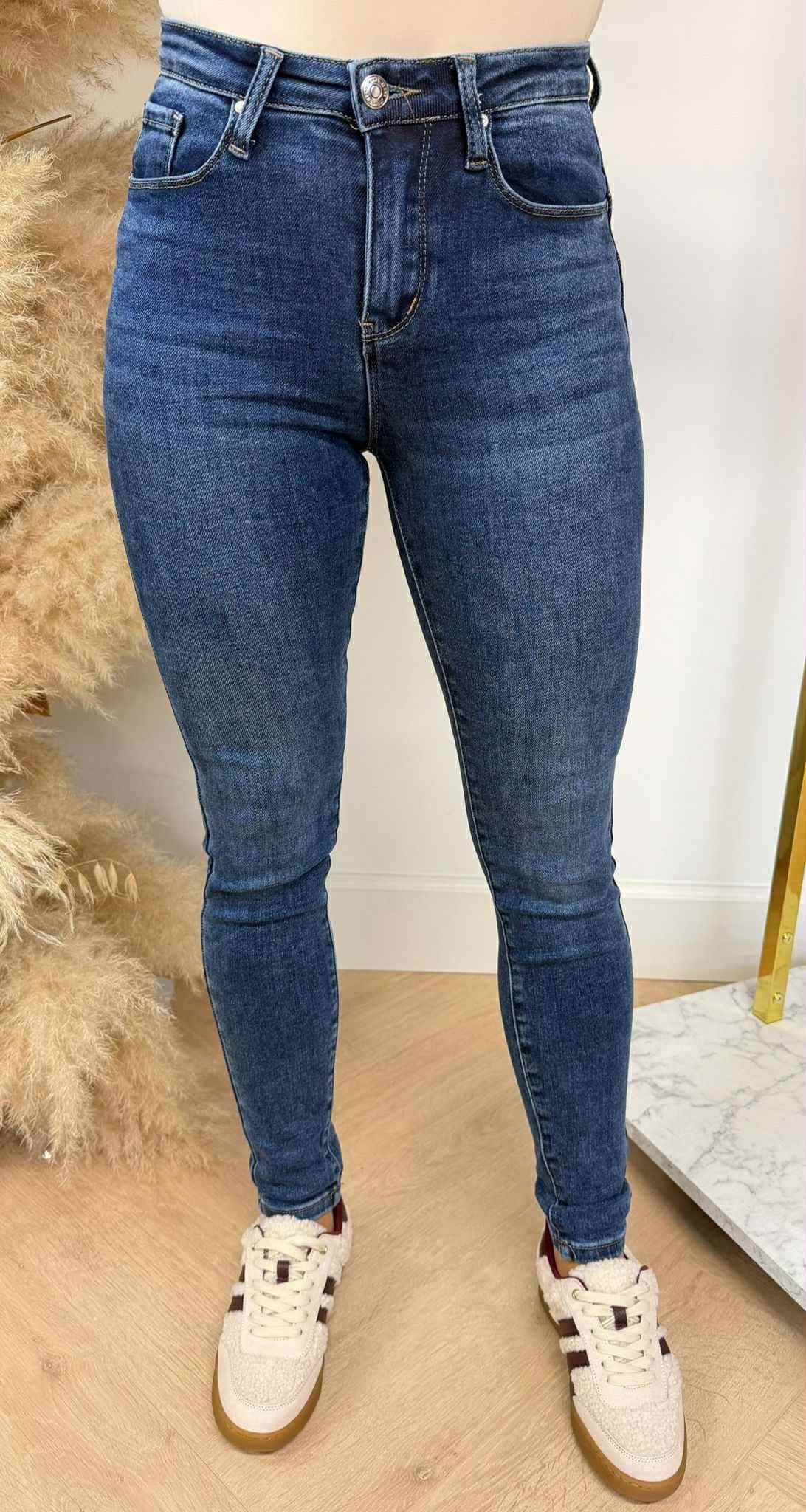 PUSH UP SKINNY JEANS 5346-7 DENIMBLUE
