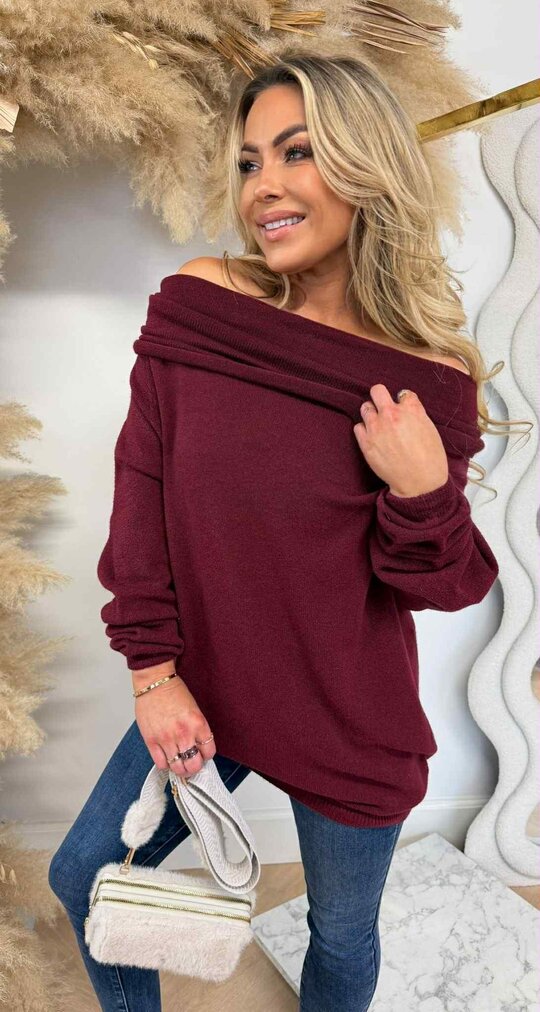 STIKSEL OMSLAG SOFT SWEAT BORDEAUX STIKSEL OMSLAG SOFT SWEAT BORDEAUX
