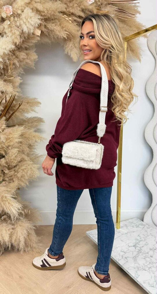 STIKSEL OMSLAG SOFT SWEAT BORDEAUX STIKSEL OMSLAG SOFT SWEAT BORDEAUX