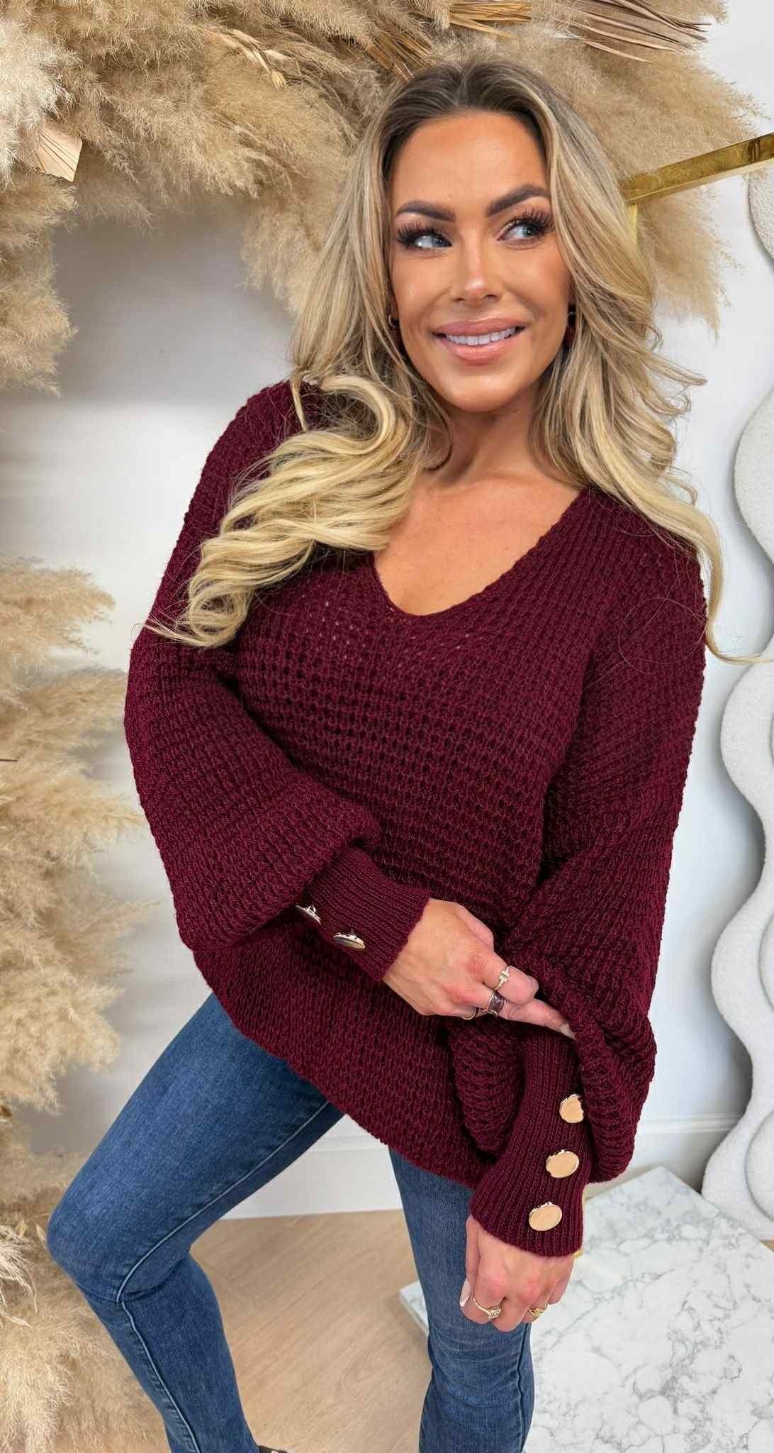 KNITTED BUTTON TRUI BORDEAUX KNITTED BUTTON TRUI BORDEAUX