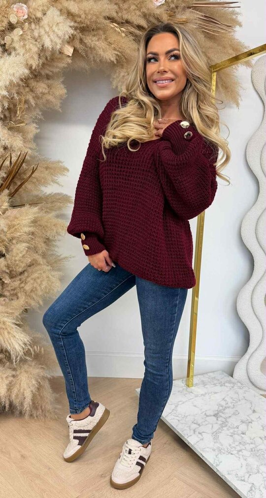 KNITTED BUTTON TRUI BORDEAUX KNITTED BUTTON TRUI BORDEAUX