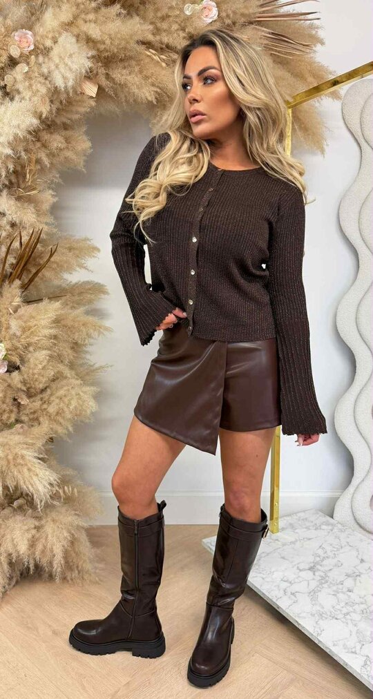 SPARKLE VEST/TOP 9328 CHOCO SPARKLE VEST/TOP 9328 CHOCO