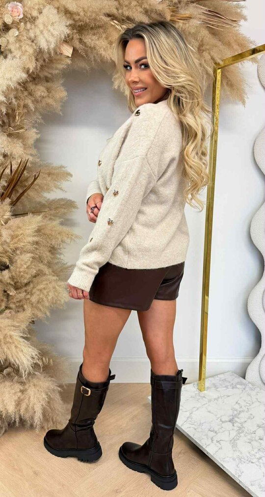 HEART SWEAT AM763 BEIGE HEART SWEAT AM763 BEIGE