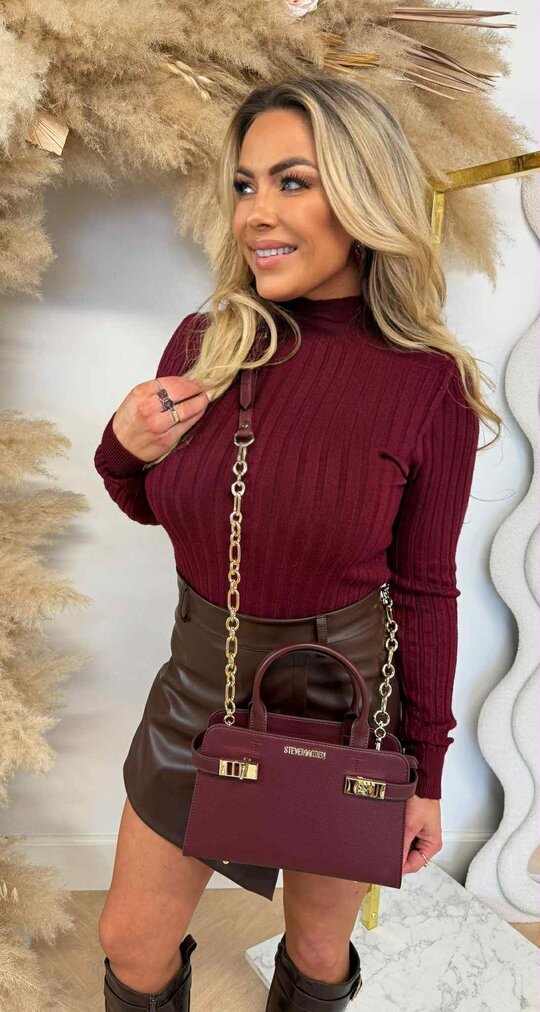 TURTLE RIB BASIC TOP BORDEAUX TURTLE RIB BASIC TOP BORDEAUX