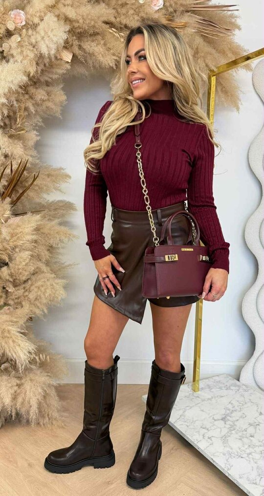 TURTLE RIB BASIC TOP BORDEAUX TURTLE RIB BASIC TOP BORDEAUX