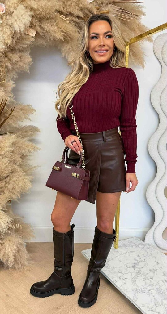 TURTLE RIB BASIC TOP BORDEAUX TURTLE RIB BASIC TOP BORDEAUX