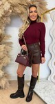 TURTLE RIB BASIC TOP BORDEAUX TURTLE RIB BASIC TOP BORDEAUX