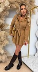 SUEDE CHIQUE BUTTON PLAYSUIT CAMEL SUEDE CHIQUE BUTTON PLAYSUIT CAMEL