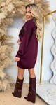 FRINGE STUDDED DRESS 6541 BORDEAUX FRINGE STUDDED DRESS 6541 BORDEAUX
