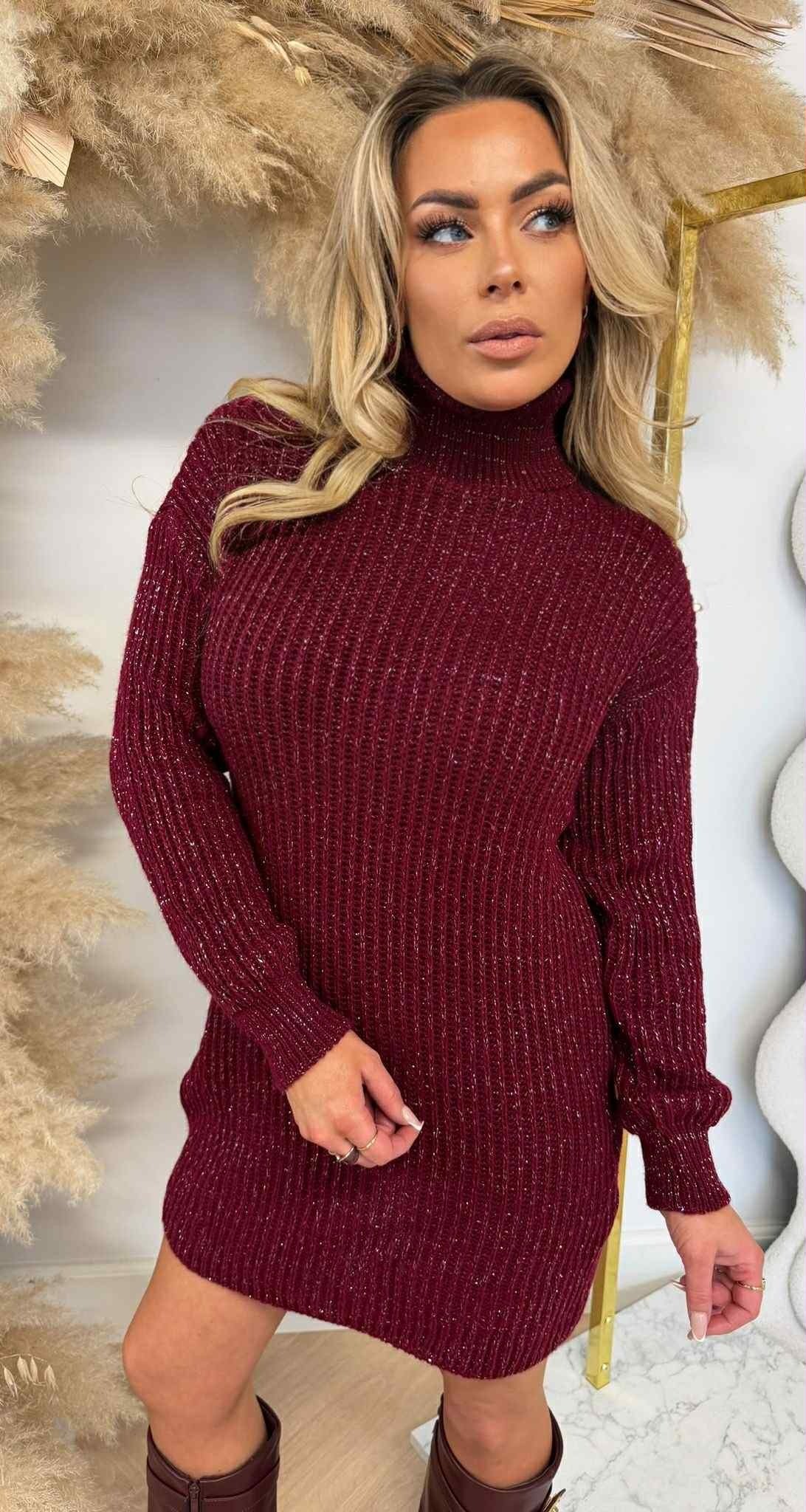 SPARKLE KOL DRESS BORDEAUX SPARKLE KOL DRESS BORDEAUX