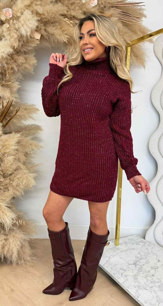 SPARKLE KOL DRESS BORDEAUX SPARKLE KOL DRESS BORDEAUX