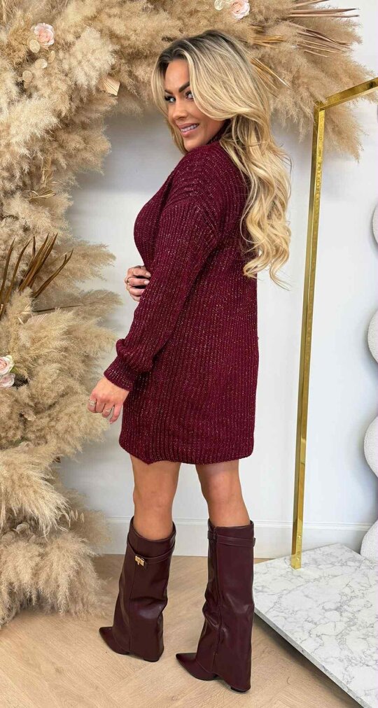 SPARKLE KOL DRESS BORDEAUX SPARKLE KOL DRESS BORDEAUX