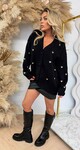 HARTJES KNITTED VEST/SWEAT 997 BLACK