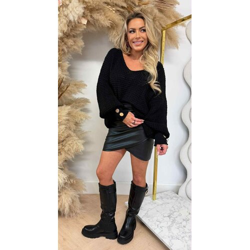 KNITTED BUTTON TRUI BLACK KNITTED BUTTON TRUI BLACK