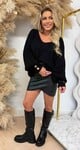 KNITTED BUTTON TRUI BLACK