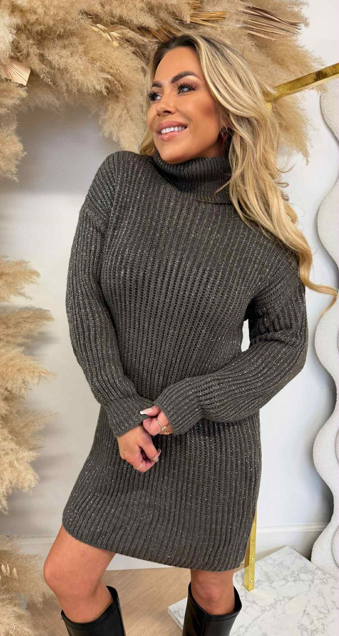 SPARKLE KOL DRESS TAUPE SPARKLE KOL DRESS TAUPE