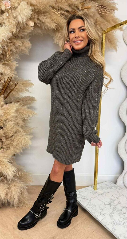 SPARKLE KOL DRESS TAUPE SPARKLE KOL DRESS TAUPE