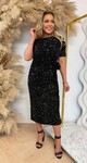 KNOT SEQUIN DRESS 2906 BLACK KNOT SEQUIN DRESS 2906 BLACK