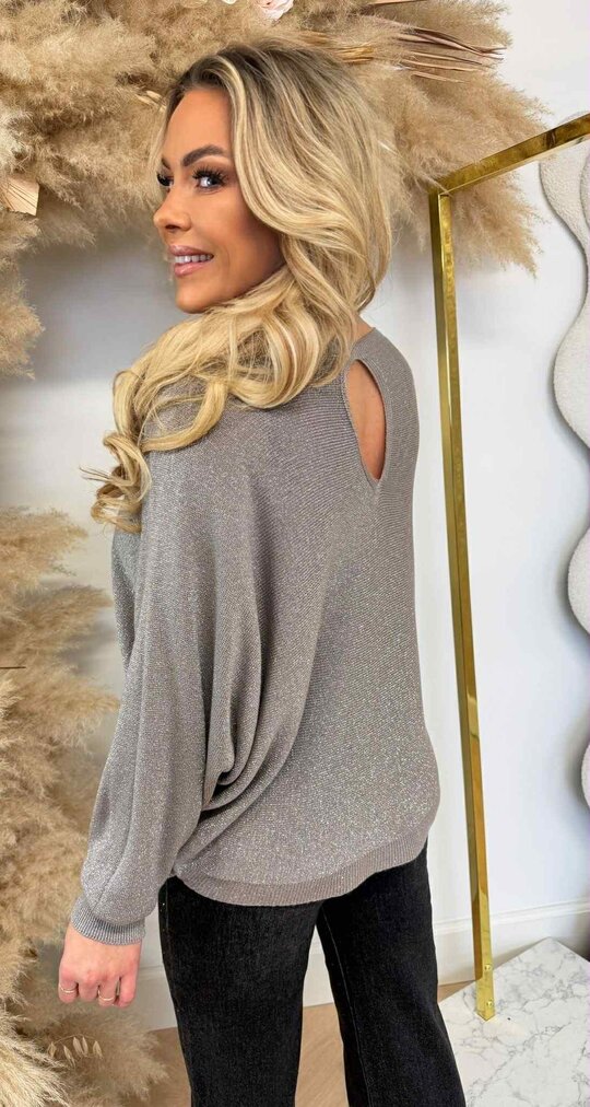 LUREX SPARKLE SWEAT SILVER LUREX SPARKLE SWEAT SILVER