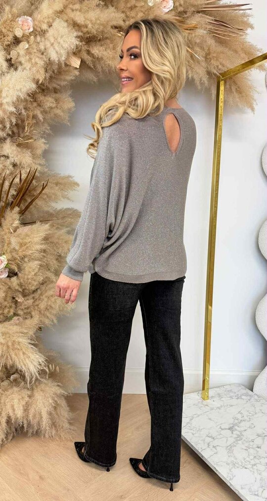 LUREX SPARKLE SWEAT SILVER LUREX SPARKLE SWEAT SILVER