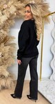 KNITTED KNOOP VEST/SWEAT 8832 BLACK KNITTED KNOOP VEST/SWEAT 8832 BLACK