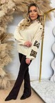 LEO BUTTON SHINE SWEAT 7513 BEIGE LEO BUTTON SHINE SWEAT 7513 BEIGE