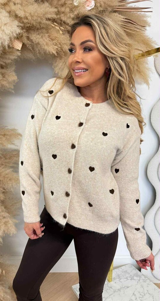 HARTJES SWEAT/VESTJE 683 BEIGE HARTJES SWEAT/VESTJE 683 BEIGE