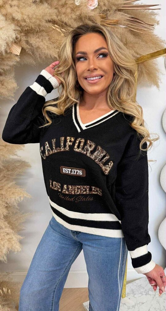 STRIPE V CALAFORNIA LEO SWEAT PK321 BLACK