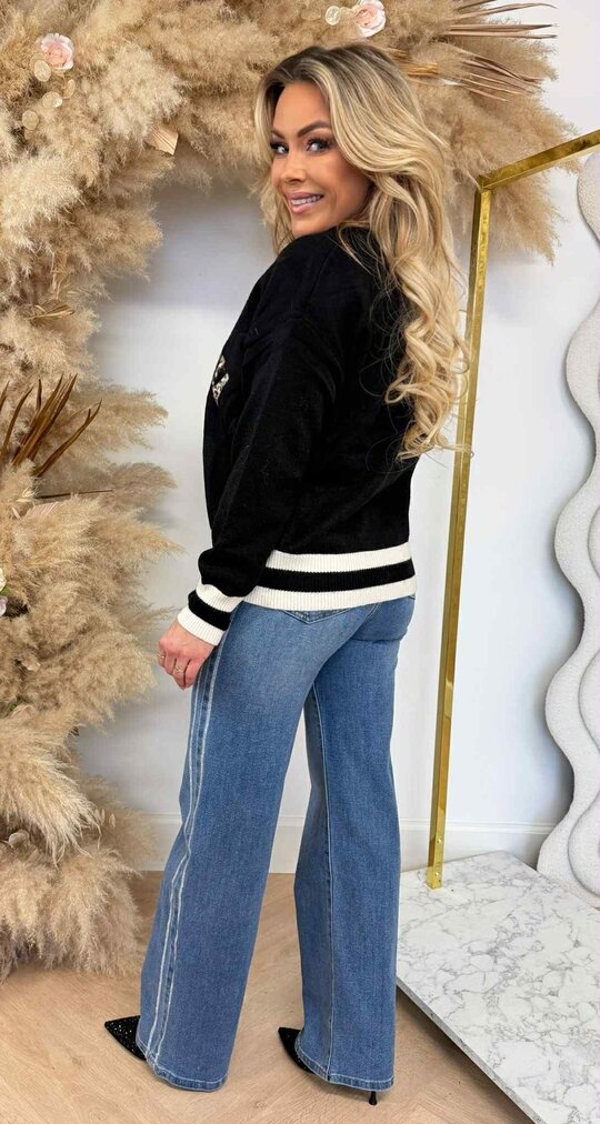 STRIPE V CALAFORNIA LEO SWEAT PK321 BLACK