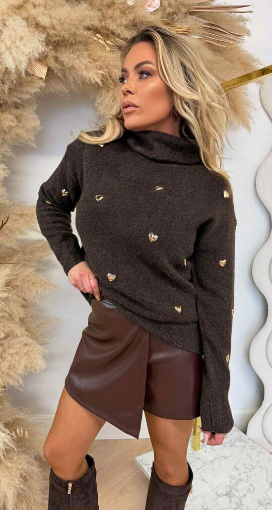 KOL HARTJES SWEAT AM928 CHOCO KOL HARTJES SWEAT AM928 CHOCO