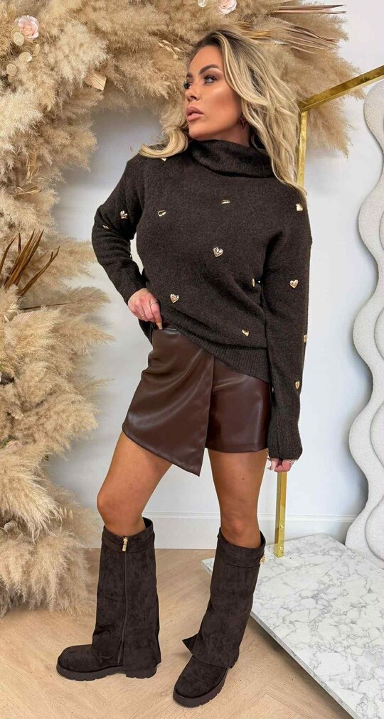 KOL HARTJES SWEAT AM928 CHOCO KOL HARTJES SWEAT AM928 CHOCO