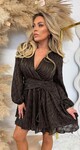 GLAM SHINY DRESS 8579-31 DARK BROWN GLAM SHINY DRESS 8579-31 DARK BROWN