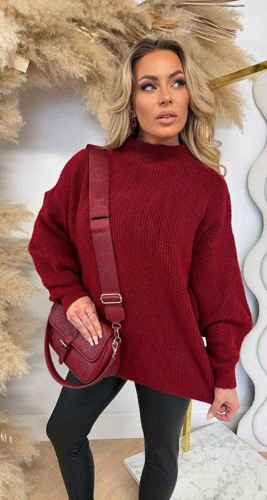 PERFECT KNITTED SWEAT BURGUNDY PERFECT KNITTED SWEAT BURGUNDY
