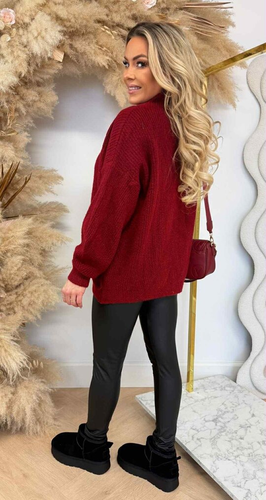 PERFECT KNITTED SWEAT BURGUNDY PERFECT KNITTED SWEAT BURGUNDY
