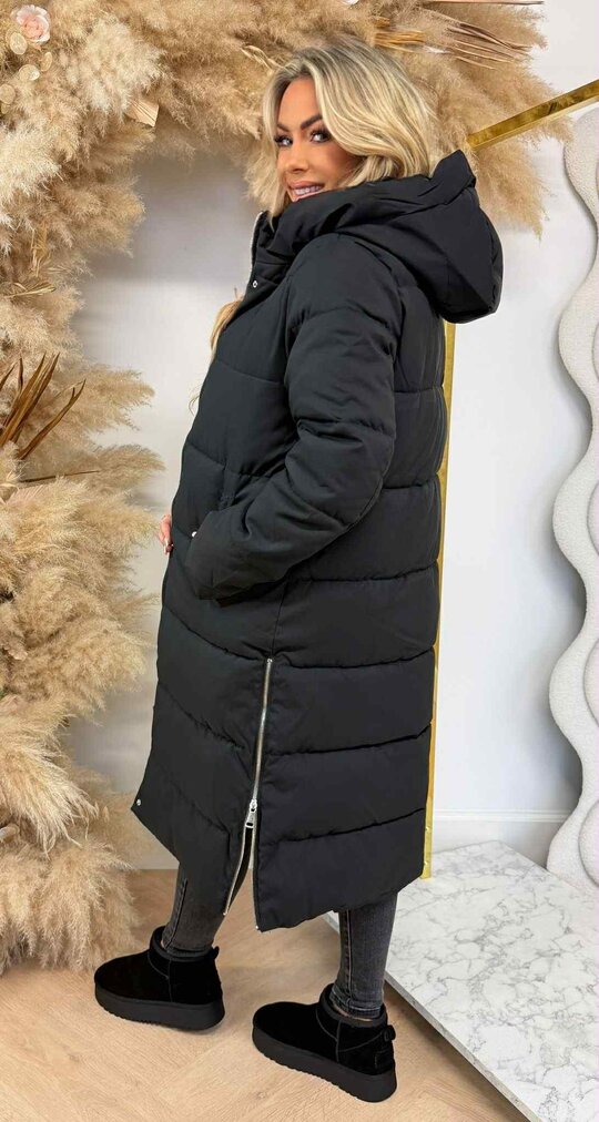 ZIP PUFFER JACKET JL082 BLACK