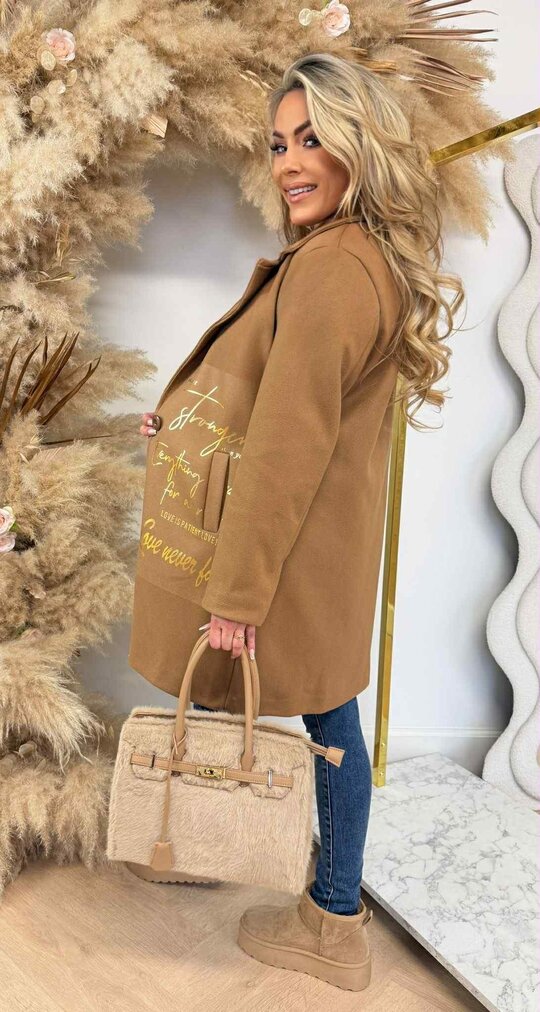 GOLDY TEKST COAT CAMEL GOLDY TEKST COAT CAMEL