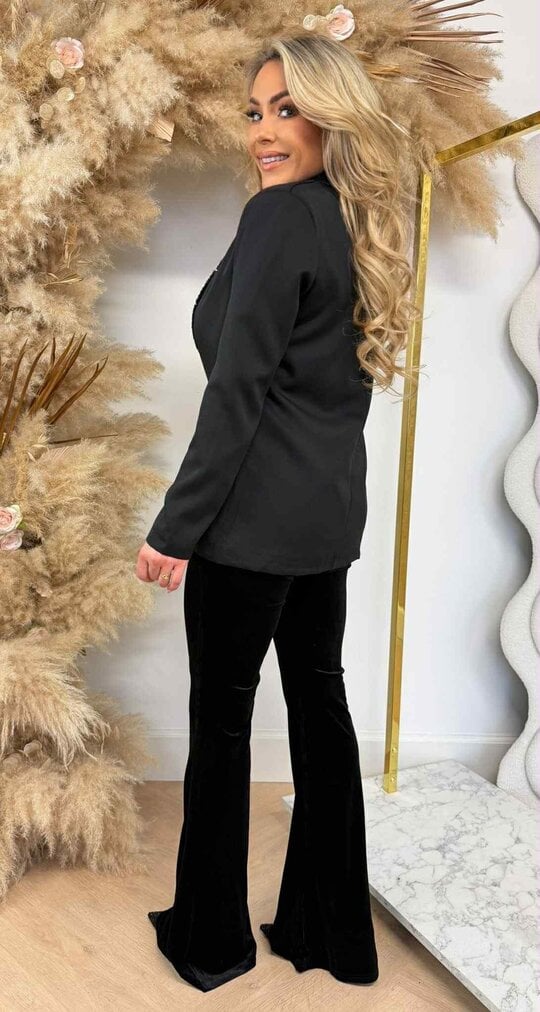 SEQUIN KRAAG BLAZER BLACK SEQUIN KRAAG BLAZER BLACK