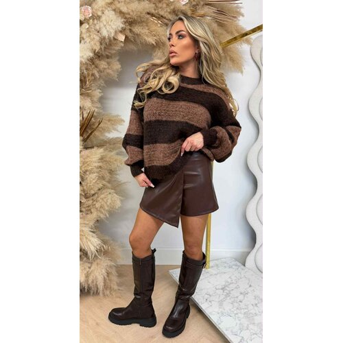 BASIC STRIPE SWEAT 1867 CHOCO BASIC STRIPE SWEAT 1867 CHOCO